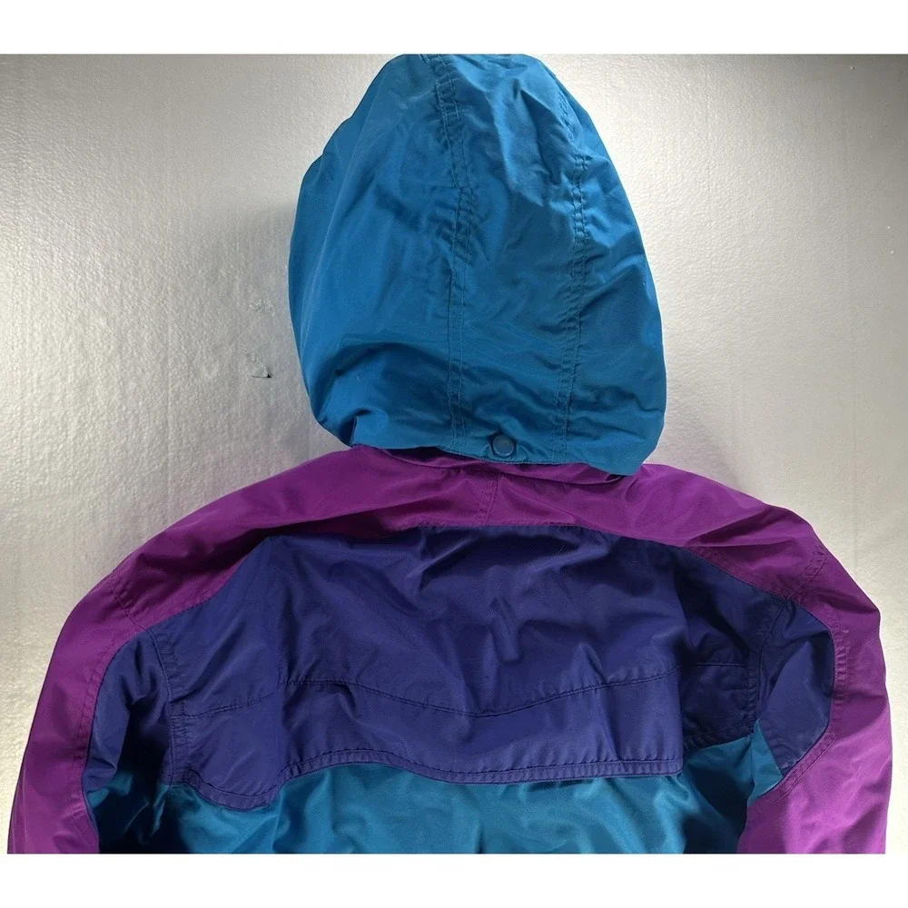 Vintage Columbia Coat Girls 14/16‎ Purple Williwaw Retro Color Block Ski Jacket